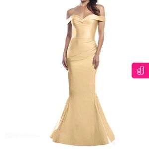 Champagne Off Shoulder Gown
